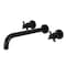 Kingston Brass KS8050DX Wall Mount Tub Faucet, Matte Black KS8050DX - alternate 1
